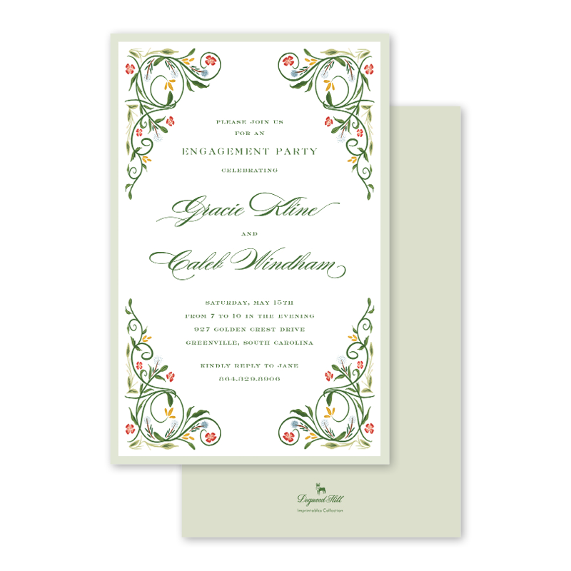 Gilded Blooms Invite