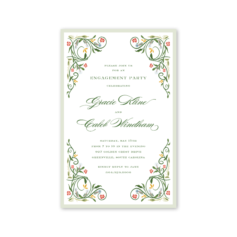Gilded Blooms Invite