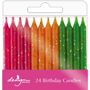 Sherbet Shimmer Candle-Birthday-Stick-24pk