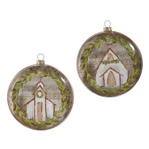 5 Music Sheet Church Disc Ornament