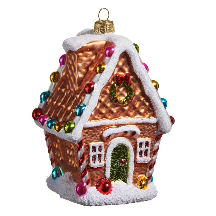 Brown Gingerbread House Orn