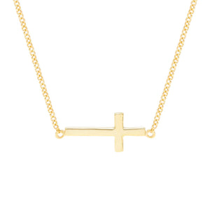 Side Cross Necklace